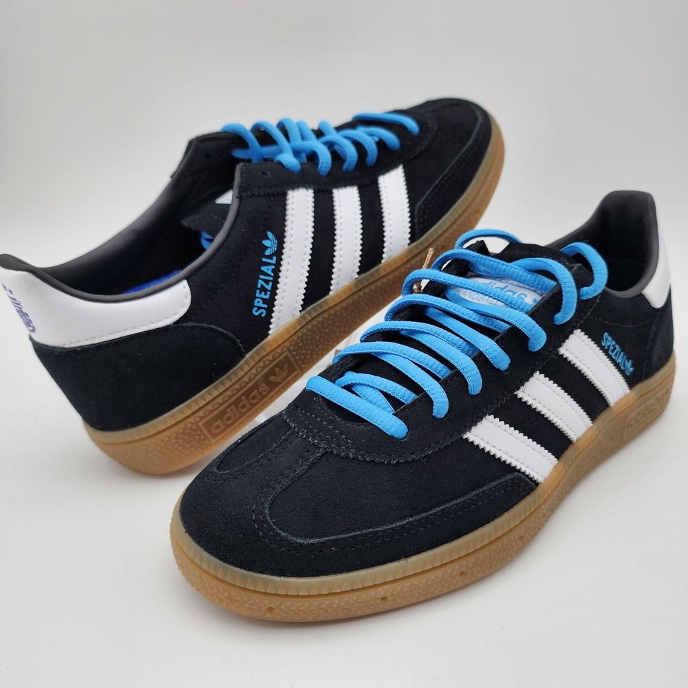 Adidas Handball Spezial Mens 6.5 Black White Blue Argentina AFA Soccer Sneakers